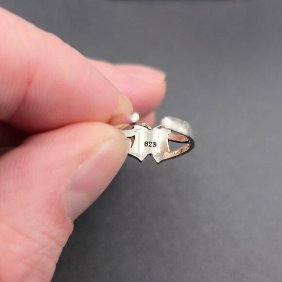 Size 2.75 Sterling Silver Butterfly Animal Toe Band Ring A6458 - Picture 4 of 7